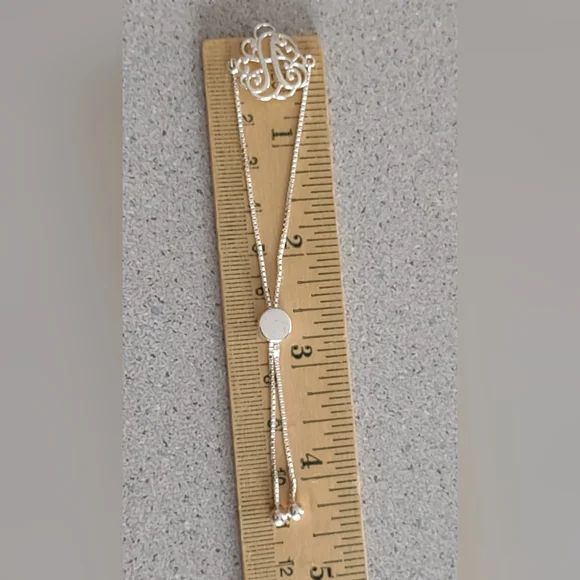 Firm Final price!*Sterling script A bolo bracelet - Picture 5 of 6